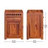 Vrinda Shesham Solid Wood 1 Door & 1 Drawer Bedside In Honeyoak Finish