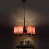 Devansh Solid Wood Electric Wall Light in Red Colour with Red Shade Count of 1 Light