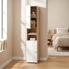 Lofty Tall Wardrobe with Striped Design for Bedroom Storage & Organization