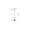 Earvin White Cotton Shade Floor Lamp