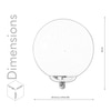 Moon Nickel & Frosted White Finish Wall Light