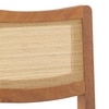 Weber Solid Wood Bar Stool (Amber Walnut Finish, Deep Blue Colour)
