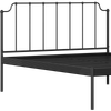 Hackney Metal Non Storage Single Bed in Satin Black Finish
