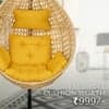 Rattan Egg Single Seater 6 Star Swing Chair Yellow