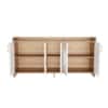 Spydercraft Meko Modern Console Table in Noce Lyon & White Finish