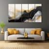 The Castle Decor Marble Abstract Art Wall Painting Wooden Framed  Painting 27x48 Inch Style 3
