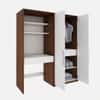 Crest Study Table Cum Wardrobe Walnut and Frosty White