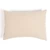 Pleated Cotton Beige Lumbar Cushion Cover