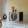 Ziggy Solid wood Cabinet with 2 Door in Black Finish