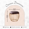 Axel Leatherette Cage Metallic Stool in Brown Color Set of 2