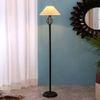 Izzie Black Cotton Shade Floor Lamp