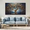 The Castle Decor Golden Trees Wall Art Set of 5 Wooden Framed Digital Painting 27x48 Inch
