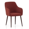 Owen Fabric Lounge Chair in Dark Coral Colour