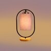 Devansh Grey Cotton Drum Wooden & Iron Table Lamp -17 Inch Height  -G