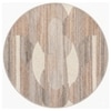 Handmade Round Wool Rug Modern Minimalist Beige 10 Feet Carpet