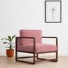 Aura Boucle Fabric Arm Chair in Pink Colour