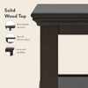 Alexandra Solid Wood Coffee Table in American Walnut Finish