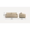 Flycon 3 Pull Out Sofa Cum Bed In Cream Colour