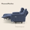Emila Left Aligned Three Seater Sectional Recliner in Blue Colour