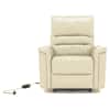 Marlowe Single Seater Motorised Recliner in Ancient Ivory Cream Leatherette Colour
