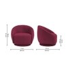 Lorna Swivel Solid Wood Round Chair in Maroon Colour