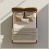 Elaris Curve Comfort King Size Bed Bed in velvet With Engineer Wood Frame & Hydraulic Storage