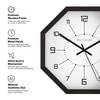 Linear Index Octagonal Wooden Wall Clock