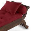 Saachi Diwan in Mango Walnut Finish with Red Colour Fabric