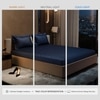 Stoa Paris 300TC UltrSatin Double Bedsheet Set Satin Double Mystique Blue