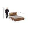 Sunburst Ratan Solid Wood Queen Size Storage Bed