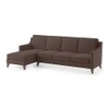 Abbey Sectional Sofa (Colour : Daschund Brown, Cushion : Hard, Seater : Left Aligned 3 Seater + Left Aligned Chaise)