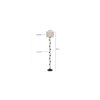 Caelan Beige Natural Fiber Floor Lamp with Black Iron Base