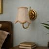 Devansh Metal Electric Wall Light in Gold Colour with Yellow Shade Count of 2 Lights