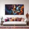 The Castle Decor Premium Radha Krishna Wall Art Wooden Frame 27x48 Inch (Style 1)