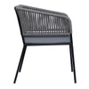 Bostan Outdoor Accent Patio Weaving Chair Gun Metal in Grey