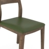 Aero Solid Wood 6 Seater Dining Table With 6  Clarke Dining Chairs (Finish : Danish Walnut, Chair Colour : Olive Leatherette)