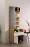 Hexa Red Engineered Wood Dressing Table in Giant Wood and Frosty White Colour