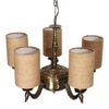Devansh Gold Wall Mounted Lamp With Off-White Cotton Shade