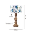 Devansh Multicolor Cotton Table Lamp With Wood Natural Base (7X17.5 Inches)-15