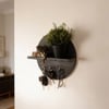 Lotus Wooden Wall Shelf Organiser With Key Holders