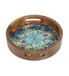 Mandala Bloom Round Tray – Boho Chic Organizer -Small (1 Piece)