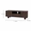 Isis Solid Wood TV Stand with 2 drawer 1 Drawer in Walnut Finish