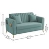 Daraco Velvet 2 Seater Sofa in Tourquise Color