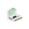 Little Hut Engineered Wood Drawer Storage Bed in White Colour