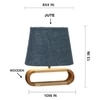 Devansh Blue Jute Table Lamp With Wood Natural Base -13