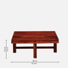 Sheesham Wood Coffee Table Set in Honey Oak Finish With Cushioned Stools