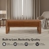 Linnea Rectangular Solid Wood Coffee Table In Amber Walnut Finish