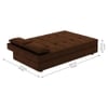 Merson 3 Seater Fold Out Sofa cum Bed  in Brown Colour