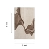 Handmade Wool Area Rug Modern Abstract Wave Brown Beige 5 x 8 Feet Carpet