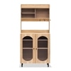 Stellar Multipurpose Storage Cabinet (Medium Size with Upper Storage, Oak)